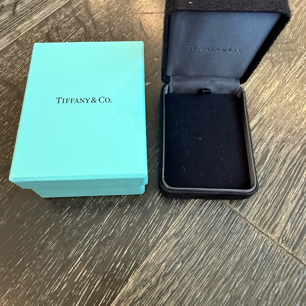 Tiffany & Co. Robin's Egg Blue Gift Box with Black Velvet Inner Case